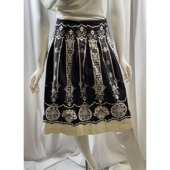 Nine West & Co Sequins Adorned A-Line Skirt, Black & Ivory, Sz: 12, 64-60 - Picture 1 of 16